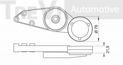TREVI AUTOMOTIVE ta1116 -  Натяжная планка, поликлиновой ремень